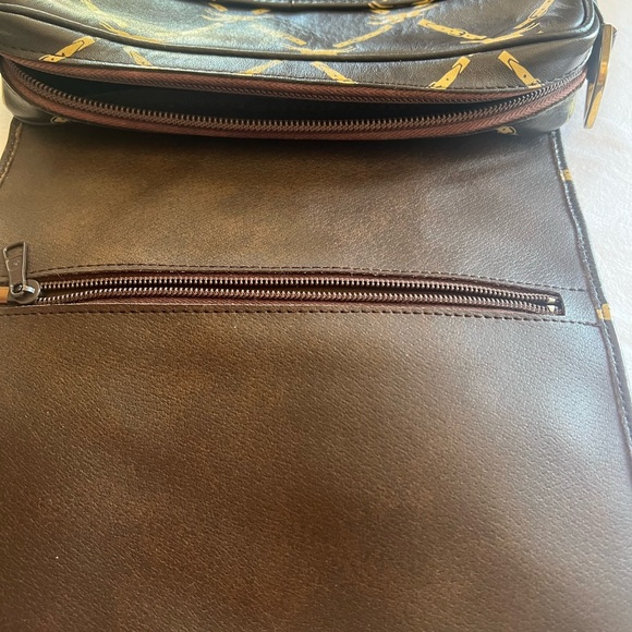 Longchamp Horse & Buckle Logo print Vintage Leather Crossbody. - Picture 12 of 16